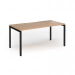 Connex Goal-Post 1600 x 800 x 725mm Single Desk - Black Frame Beech Top GCO168-K-B