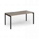 Connex Goal-Post 1600 x 800 x 725mm Single Desk - Black Frame Nebraska Oak Top GCO168-K-NO