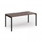 Connex Goal-Post 1600 x 800 x 725mm Single Desk - Black Frame Walnut Top GCO168-K-W