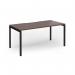 Connex Goal-Post 1600 x 800 x 725mm Single Desk - Black Frame Walnut Top GCO168-K-W