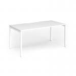 Connex Goal-Post 1600 x 800 x 725mm Single Desk - White Frame White Top GCO168-WH-WH