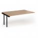 Connex Goal-Post 1800 x 1200 x 725mm Back to Back Add On Bay - Black Frame Beech Top GCO1812-AB-K-B