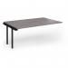Connex Goal-Post 1800 x 1200 x 725mm Back to Back Add On Bay - Black Frame Grey Oak Top GCO1812-AB-K-GO