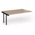 Connex Goal-Post 1800 x 1200 x 725mm Back to Back Add On Bay - Black Frame Kendal Oak Top GCO1812-AB-K-KO