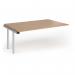 Connex Goal-Post 1800 x 1200 x 725mm Back to Back Add On Bay - Silver Frame Beech Top GCO1812-AB-S-B