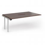 Connex Goal-Post 1800 x 1200 x 725mm Back to Back Add On Bay - Silver Frame Walnut Top GCO1812-AB-S-W