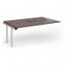 Connex Goal-Post 1800 x 1200 x 725mm Back to Back Add On Bay - Silver Frame Walnut Top GCO1812-AB-S-W