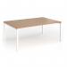 Connex Goal-Post 1800 x 1200 x 725mm Back to Back Desk (2 x 1800mm) - White Frame Beech Top GCO1812-WH-B