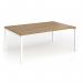 Connex Goal-Post 1800 x 1200 x 725mm Back to Back Desk (2 x 1800mm) - White Frame Oak Top GCO1812-WH-O
