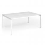 Connex Goal-Post 1800 x 1200 x 725mm Back to Back Desk (2 x 1800mm) - White Frame White Top GCO1812-WH-WH