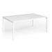 Connex Goal-Post 1800 x 1200 x 725mm Back to Back Desk (2 x 1800mm) - White Frame White Top GCO1812-WH-WH