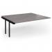 Connex Goal-Post 1800 x 1600 x 725mm Back to Back Add On Bay - Black Frame Grey Oak Top GCO1816-AB-K-GO