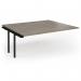 Connex Goal-Post 1800 x 1600 x 725mm Back to Back Add On Bay - Black Frame Nebraska Oak Top GCO1816-AB-K-NO