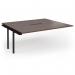 Connex Goal-Post 1800 x 1600 x 725mm Back to Back Add On Bay - Black Frame Walnut Top GCO1816-AB-K-W