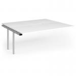 Connex Goal-Post 1800 x 1600 x 725mm Back to Back Add On Bay - Silver Frame White Top GCO1816-AB-S-WH