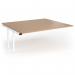 Connex Goal-Post 1800 x 1600 x 725mm Back to Back Add On Bay - White Frame Beech Top GCO1816-AB-WH-B