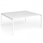 Connex Goal-Post 1800 x 1600 x 725mm Back to Back Desk (2 x 1800mm) - White Frame White Top GCO1816-WH-WH