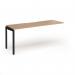Connex Goal-Post 1800 x 600 x 725mm Single Add On Bay - Black Frame Beech Top GCO186-AB-K-B