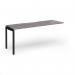 Connex Goal-Post 1800 x 600 x 725mm Single Add On Bay - Black Frame Grey Oak Top GCO186-AB-K-GO