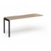 Connex Goal-Post 1800 x 600 x 725mm Single Add On Bay - Black Frame Kendal Oak Top GCO186-AB-K-KO