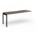 Connex Goal-Post 1800 x 600 x 725mm Single Add On Bay - Black Frame Walnut Top GCO186-AB-K-W