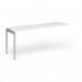 Connex Goal-Post 1800 x 600 x 725mm Single Add On Bay - Silver Frame White Top GCO186-AB-S-WH