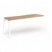 Connex Goal-Post 1800 x 600 x 725mm Single Add On Bay - White Frame Beech Top GCO186-AB-WH-B