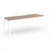 Connex Goal-Post 1800 x 600 x 725mm Single Add On Bay - White Frame Kendal Oak Top GCO186-AB-WH-KO
