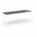Connex Goal-Post 1800 x 600 x 725mm Single Add On Bay - White Frame Walnut Top GCO186-AB-WH-W
