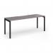 Connex Goal-Post 1800 x 600 x 725mm Single Desk - Black Frame Grey Oak Top GCO186-K-GO