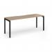 Connex Goal-Post 1800 x 600 x 725mm Single Desk - Black Frame Kendal Oak Top GCO186-K-KO