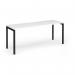 Connex Goal-Post 1800 x 600 x 725mm Single Desk - Black Frame White Top GCO186-K-WH