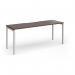 Connex Goal-Post 1800 x 600 x 725mm Single Desk - Silver Frame Walnut Top GCO186-S-W