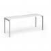 Connex Goal-Post 1800 x 600 x 725mm Single Desk - Silver Frame White Top GCO186-S-WH
