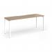 Connex Goal-Post 1800 x 600 x 725mm Single Desk - White Frame Kendal Oak Top GCO186-WH-KO