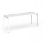 Connex Goal-Post 1800 x 600 x 725mm Single Desk - White Frame White Top GCO186-WH-WH