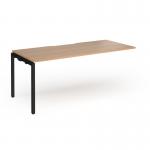 Connex Goal-Post 1800 x 800 x 725mm Single Add On Bay - Black Frame Beech Top GCO188-AB-K-B