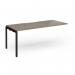 Connex Goal-Post 1800 x 800 x 725mm Single Add On Bay - Black Frame Nebraska Oak Top GCO188-AB-K-NO