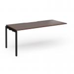 Connex Goal-Post 1800 x 800 x 725mm Single Add On Bay - Black Frame Walnut Top GCO188-AB-K-W