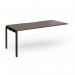 Connex Goal-Post 1800 x 800 x 725mm Single Add On Bay - Black Frame Walnut Top GCO188-AB-K-W