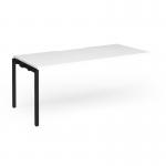 Connex Goal-Post 1800 x 800 x 725mm Single Add On Bay - Black Frame White Top GCO188-AB-K-WH