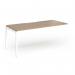 Connex Goal-Post 1800 x 800 x 725mm Single Add On Bay - White Frame Kendal Oak Top GCO188-AB-WH-KO