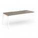 Connex Goal-Post 1800 x 800 x 725mm Single Add On Bay - White Frame Nebraska Oak Top GCO188-AB-WH-NO