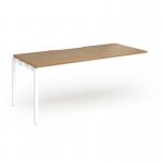 Connex Goal-Post 1800 x 800 x 725mm Single Add On Bay - White Frame Oak Top GCO188-AB-WH-O