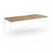 Connex Goal-Post 1800 x 800 x 725mm Single Add On Bay - White Frame Oak Top GCO188-AB-WH-O