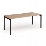 Connex Goal-Post 1800 x 800 x 725mm Single Desk - Black Frame Beech Top GCO188-K-B