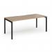 Connex Goal-Post 1800 x 800 x 725mm Single Desk - Black Frame Kendal Oak Top GCO188-K-KO