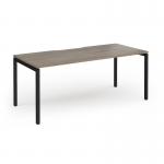 Connex Goal-Post 1800 x 800 x 725mm Single Desk - Black Frame Nebraska Oak Top GCO188-K-NO