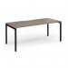 Connex Goal-Post 1800 x 800 x 725mm Single Desk - Black Frame Nebraska Oak Top GCO188-K-NO