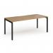 Connex Goal-Post 1800 x 800 x 725mm Single Desk - Black Frame Oak Top GCO188-K-O